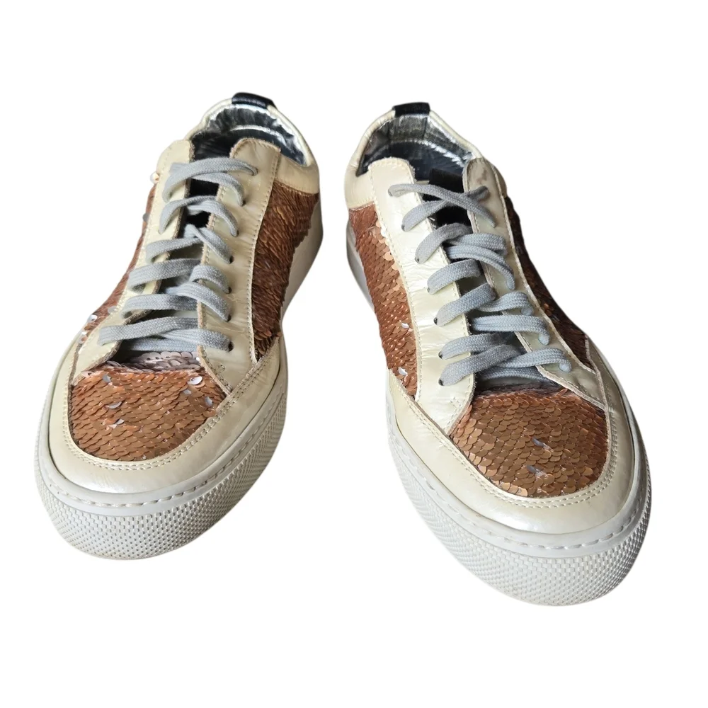 P448 Women’s Sneakers – Size 39 – Soho Mixed Metallic‎ & Cork Panels